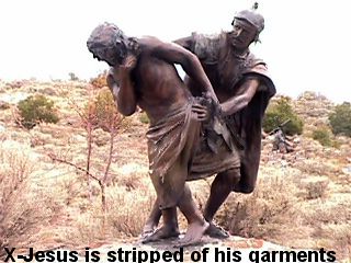 STATION X - JESUS IS STRIPPED OF HIS GARMENTS